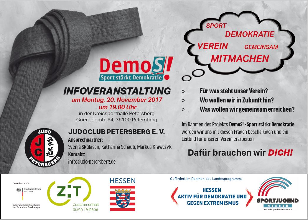 Judoclub Petersberg gehört zu den Modellvereinen